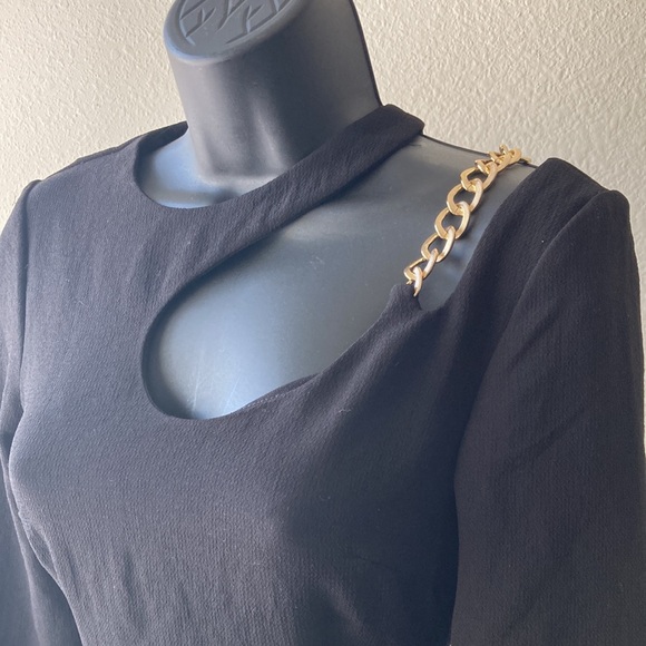 Zara Black Dress with Gold Chain - Picture 14 of 15